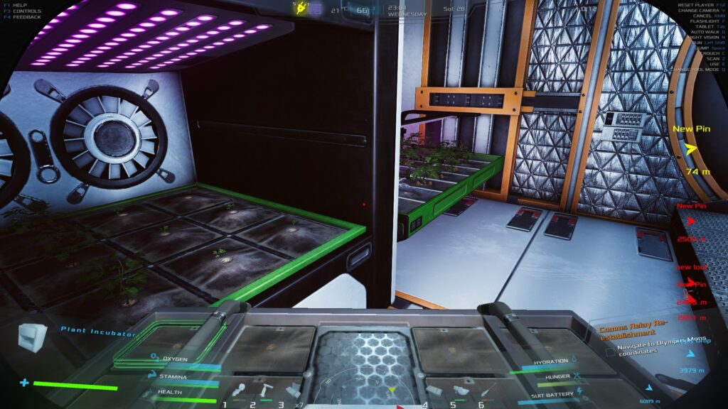 Occupy Mars - view of hydroponics benches