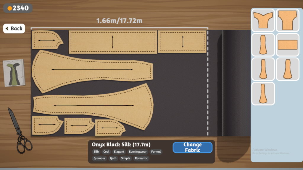 Dressmaker - Patterns on Cutting Table