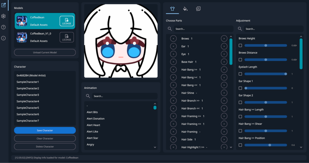 EmoteLab main customisation page