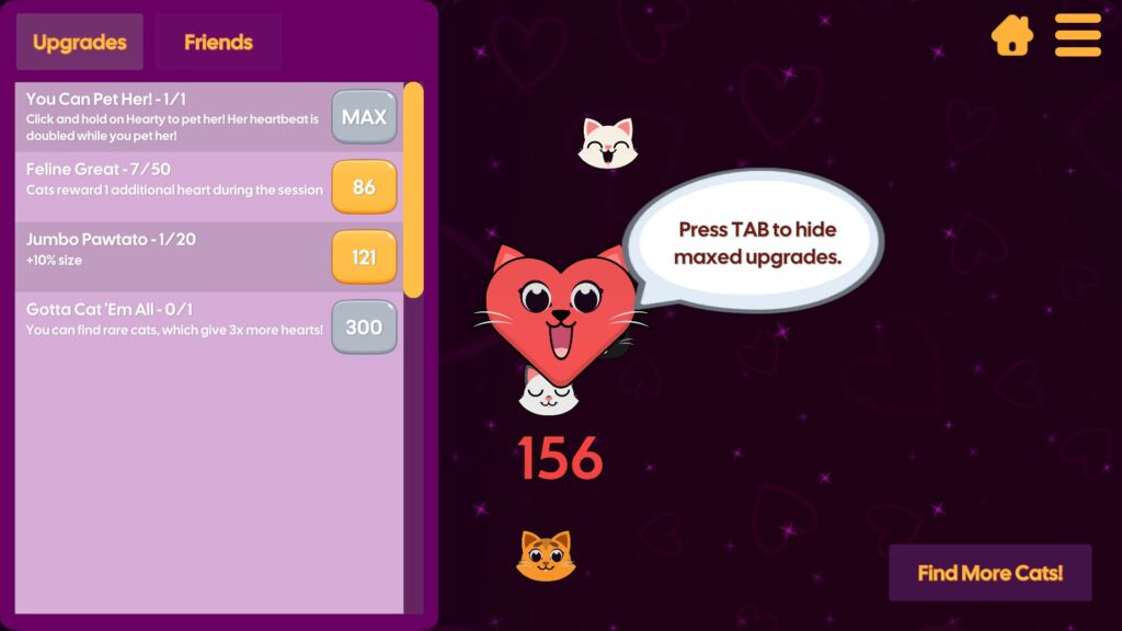 Incremental Cats - early game upgrades tab