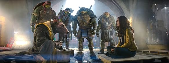 Left to right
Raphael, Splinter, Donatello, Leonardo, Michelangelo and April - 2016 Movie Teenage Mutant Ninja Turtles