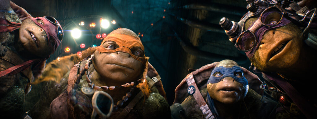 Left to right: Michelangelo and Leonardo - 2014 Movie Teenage Mutant Ninja Turtles