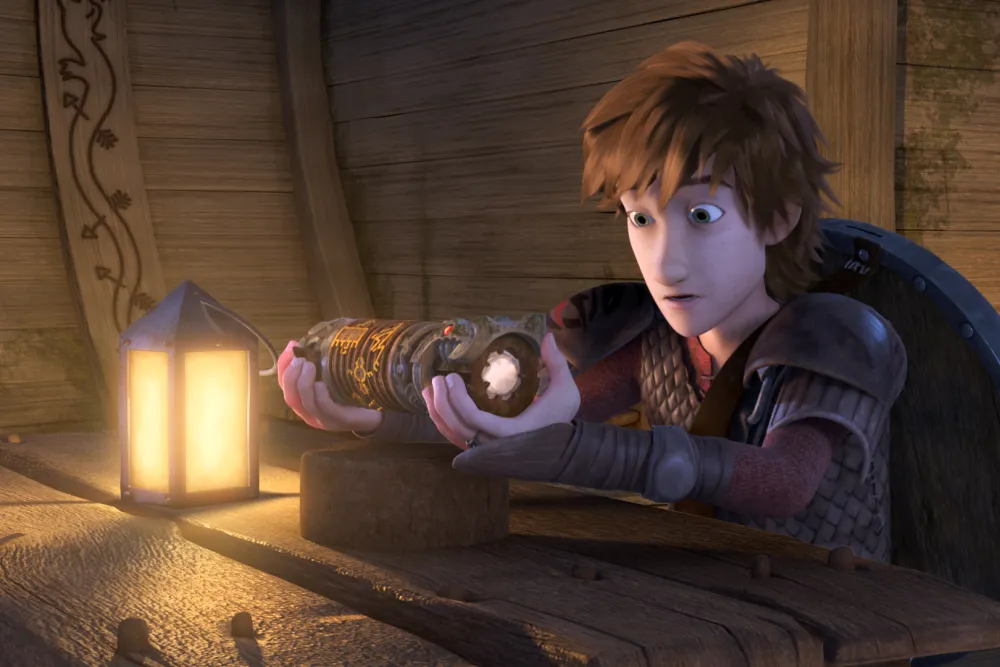 Hiccup discovers a mysterious artifact, later called the Dragon Eye - Race to the Edge