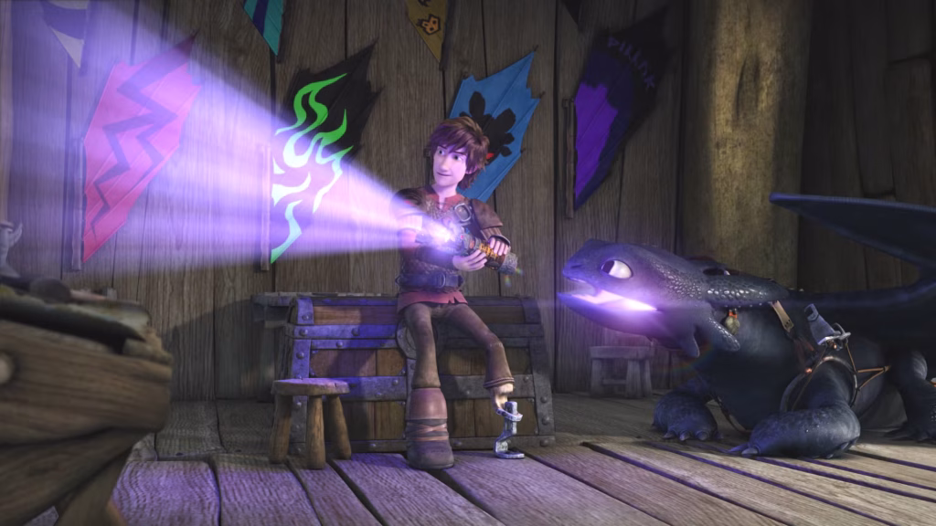 Hiccup and Toothless testing the Dragon Eye - Race to the Edge