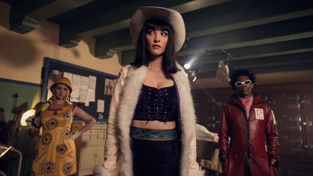 Nico Robin/Miss All Sunday with Miss Valentine (left) and Mr. 5 (right) from Baroque Works - One Piece Season 2