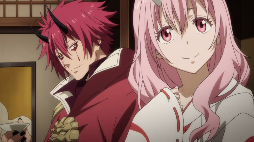 The ogre siblings Benimaru (Left) and Shuna (Right) -That Time I Got Reincarnated as a Slime
