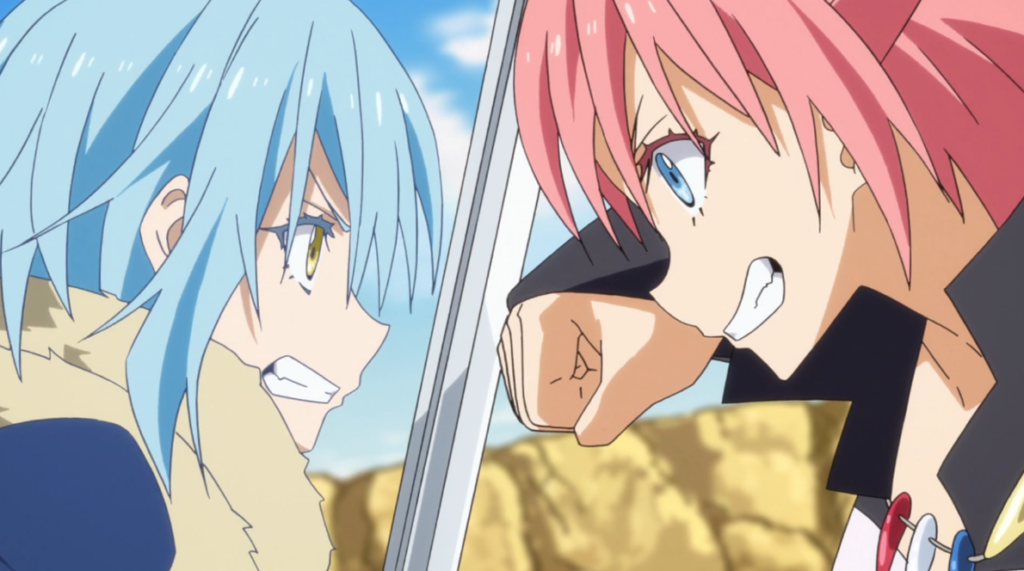 Rimuru fights Milim one of the first generation Demon Lords - That Time I Got Reincarnated as a Slime