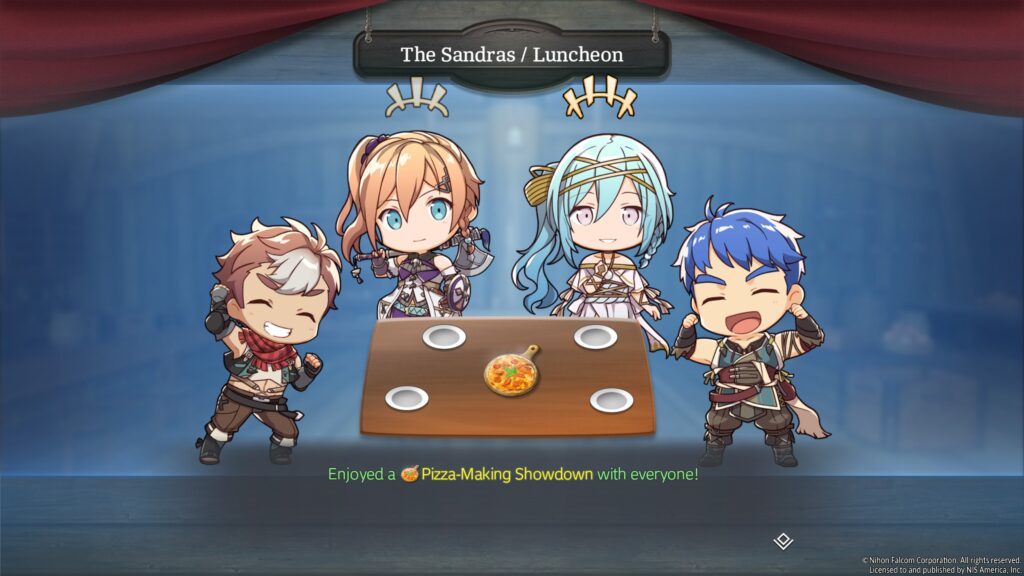 Ys X: Proud Nordics - the chibi animation triggered when eating lunch