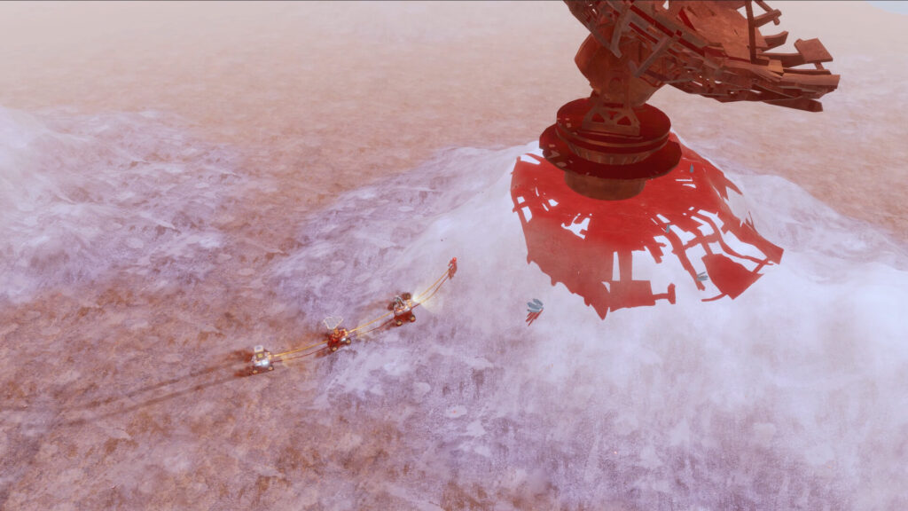 Blossom: The Seed of Life - Blossom investigates a derelict satellite dish with the Rover parked nearby. the ground is starting to freeze