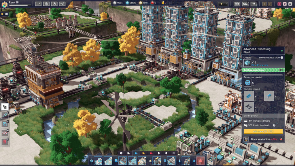 Modulus -  a factory around vibrant grassy area and some trees showing the processing plant
