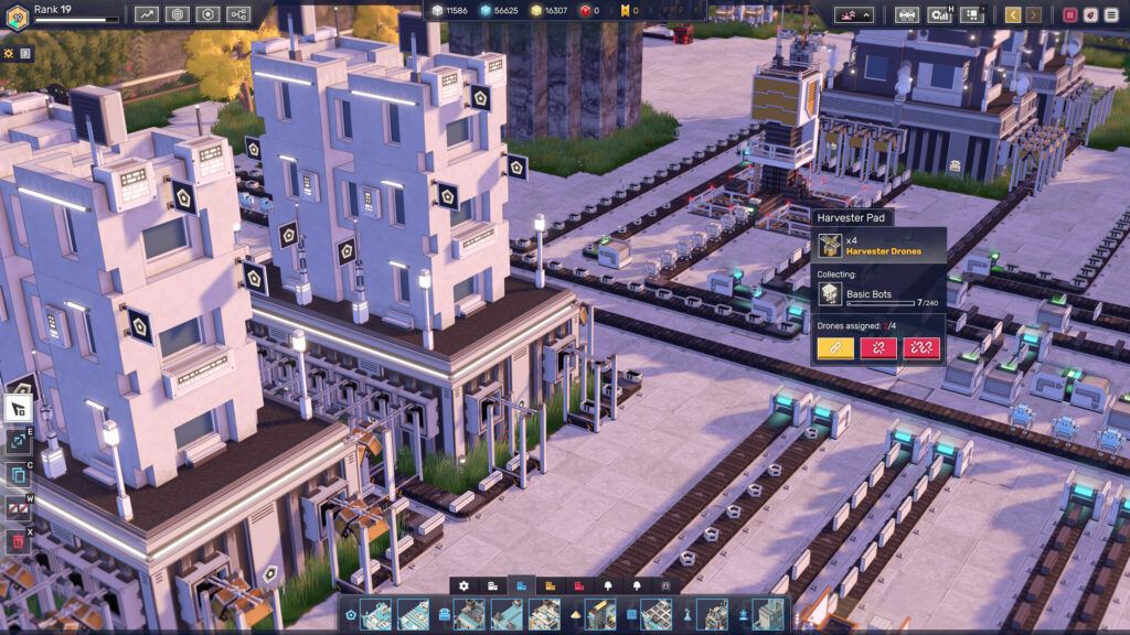 Modulus - a white factory with lots of conveyor belts and tunnels