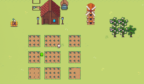 Peaceful Farm - the farm house and some crops