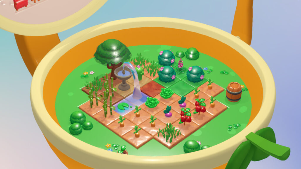 Tiny Garden - a zoomed out shot of the garden