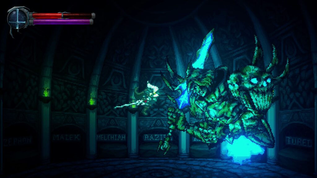 Legacy of Kain: Ascendance - Kain battles the tomb guardian at the tomb of the Sarafan