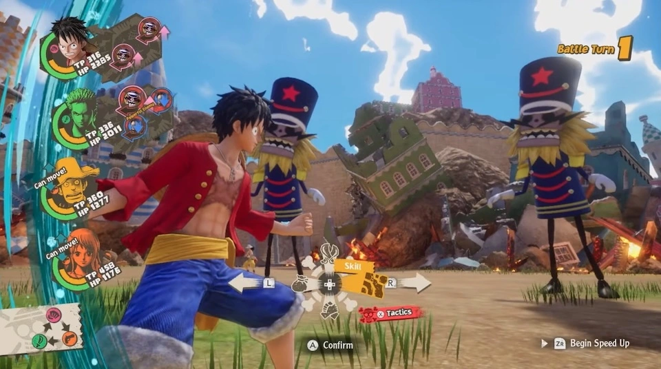 Gameplay, Luffy vs enemies - One Piece: Odyssey