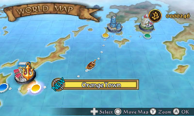 Map overview - One Piece: Romance Dawn