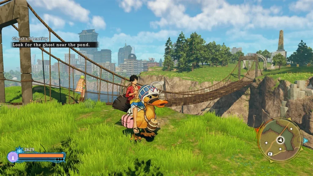 Gameplay, Luffy riding a duck - One Piece: World Seeker