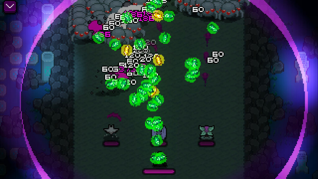 Idle Demon Summoner - the invasion screen with lots of enemies and drops