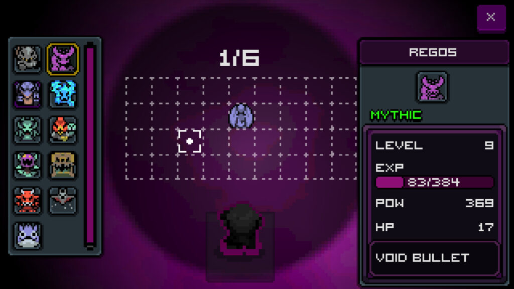 Idle Demon Summoner - the demon management menu showing a mythic creature