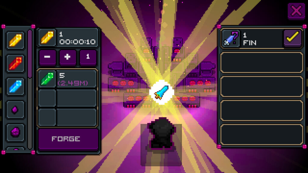 Idle Demon Summoner - the forge menu