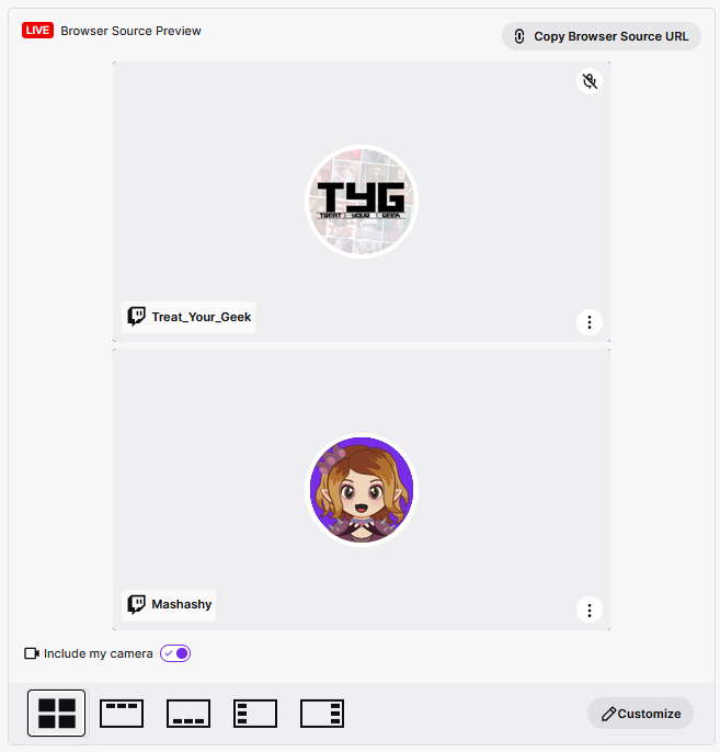 Twitch Stream Together Tutorial - a look at an active call screen