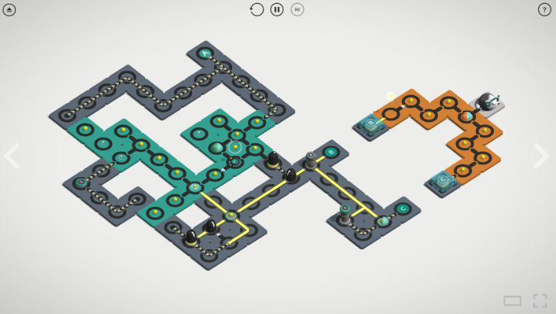 Image shows a harder level of Cadence with a combination of most the elements tiles.