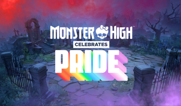 Monster High celebrates pride image with colourful background in cemetary