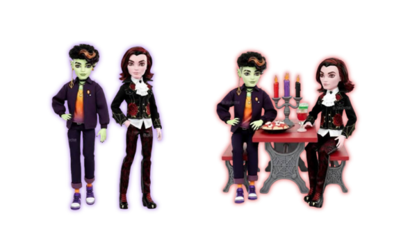 monster high dolls keiran valentine and spelldon cauldronello prie dolls.