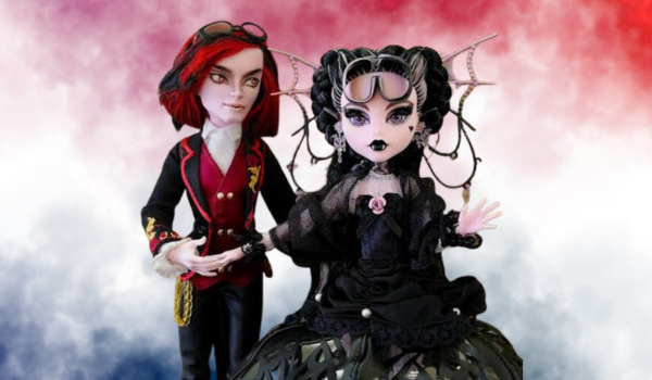monster high dolls keiran valentine and Draculaura.