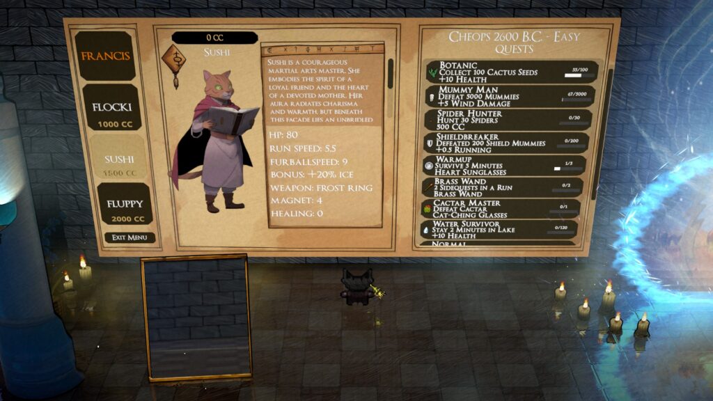 I think you can get different characters with different stats, but there was no explanation - CATJINNI