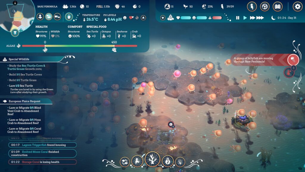 Life Below - a beautiful ocean landscape as jellyfish attack