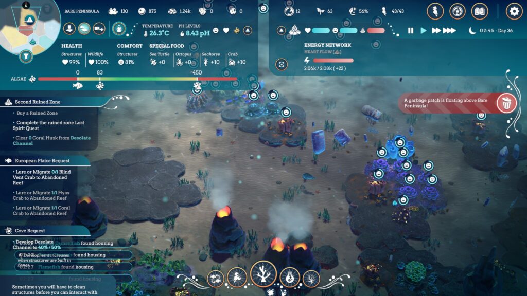 Life Below - a beautiful ocean landscape a rocky biome being affected by a trash pile