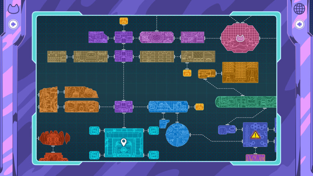 A map of the whole base on the planet. Showing you where you are and any areas that need tasks done. A Planet Full Of Cats 
