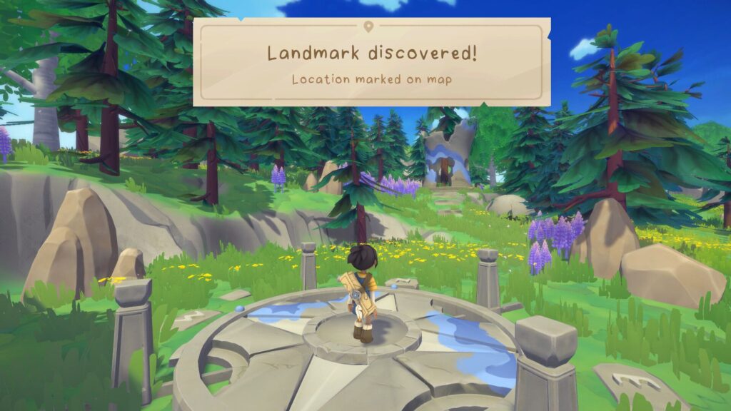 Once a landmark is discovered it will appear on your map - MAP MAP