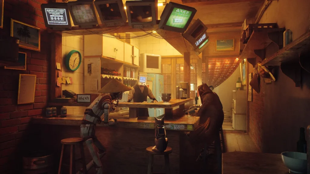 Dufer Bar is a location in the Slums - STRAY 