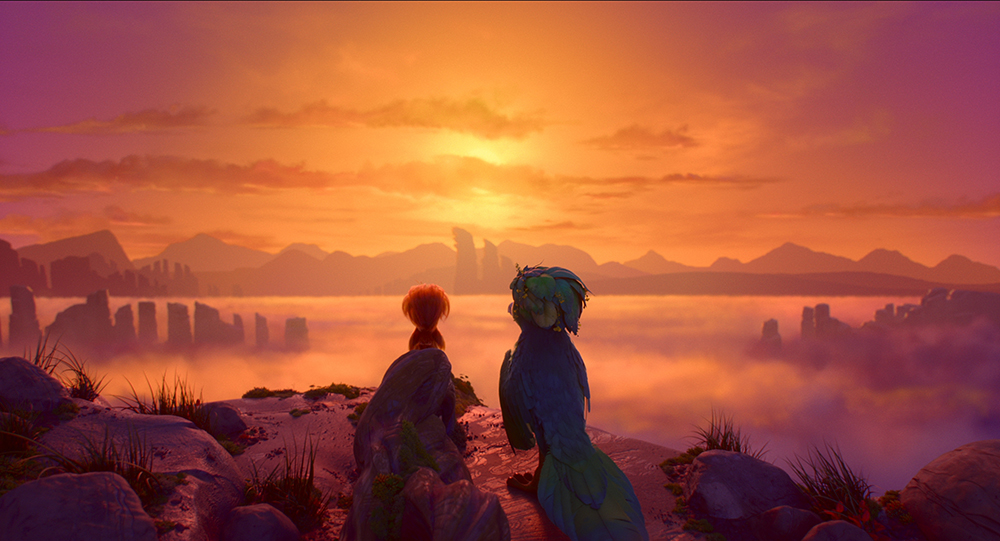 Ollie and Ivy watching the sunset - SWAPPED