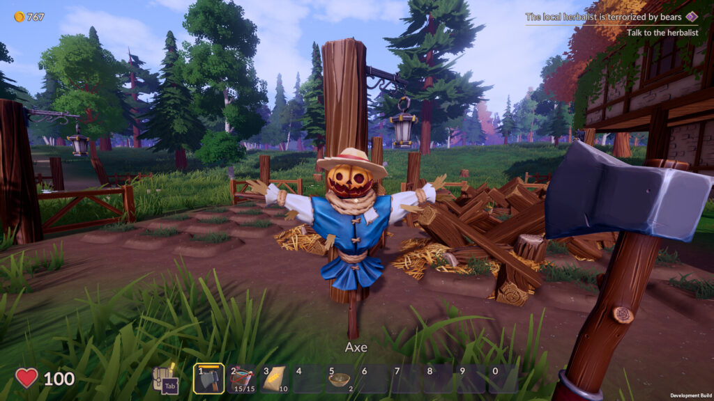 Ale & Tale Tavern - the scarecrow waits to show you around the garden