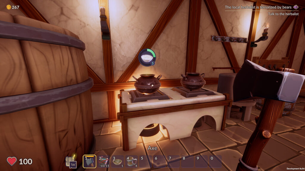 Ale & Tale Tavern - the double stove cooking up some poridge