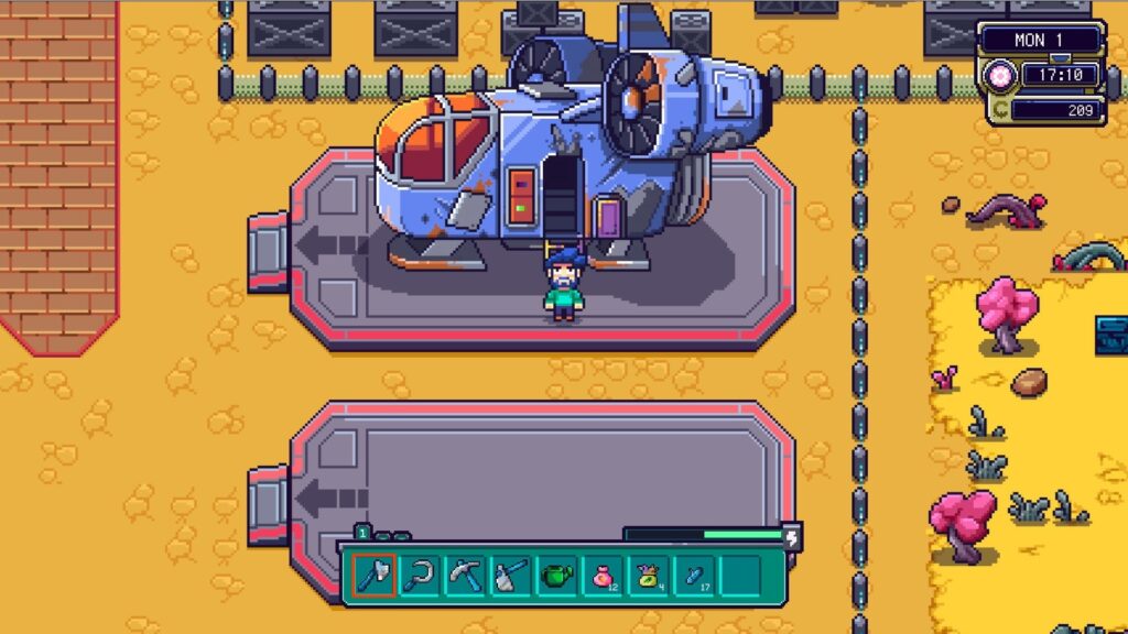 Farlands - your space ship docked at a service port
