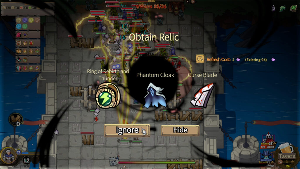 The Gate Must Stand - the bosses drop relics when defeated and you must choose from the three available