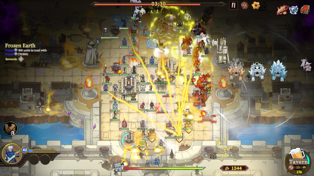 The Gate Must Stand - A lightning attack shoots out in six directions covering the battlefield