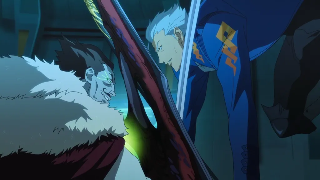 Vergil fighting Arius Von Enhrenberg - Devil May Cry 2