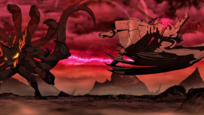 Argosax, the god of chaos, fighting King Mundus in the demon world - Devil May Cry 2