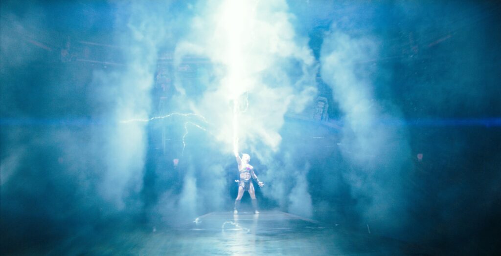 Adam summoning the power of Greyskull - Masters of the Universe