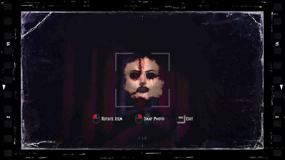 the face skin in the investigation screen, prompts describe how to rotate and take pictures