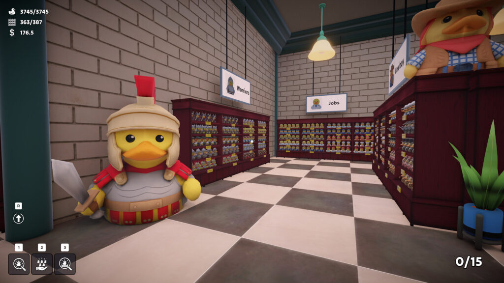 Sort Them Ducks - a room with lots of perfectly filled duck shelves