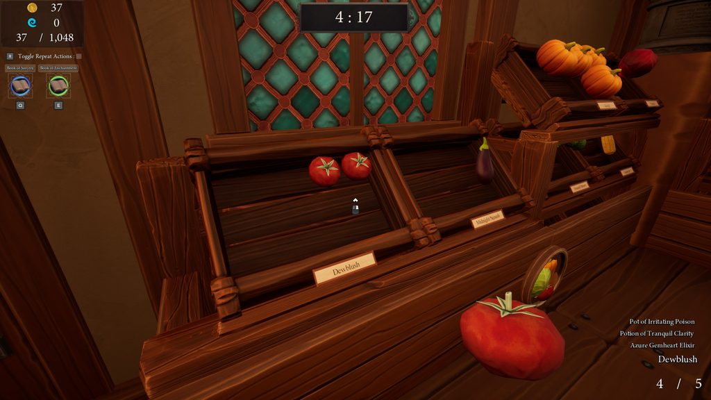Fruit and vegetables comes in many color - Shelves and Sorcery