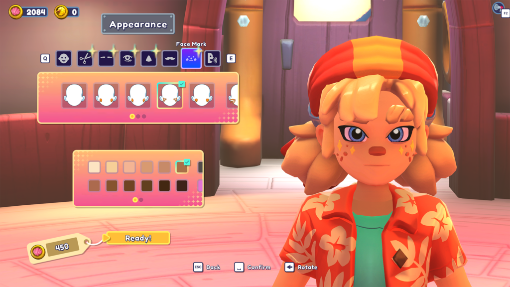 Lou's Lagoon character design menu