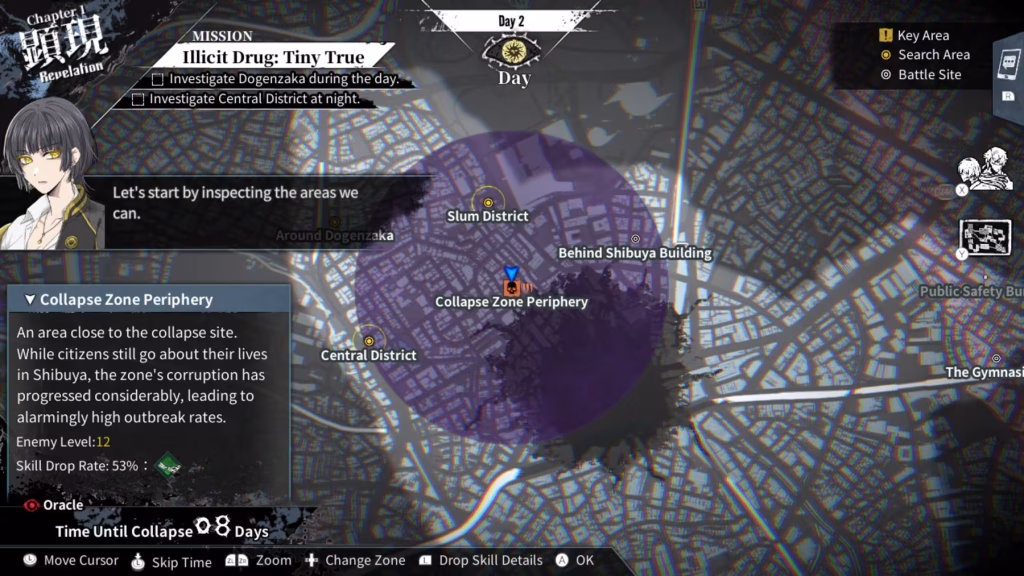 qliphah in providences shadow - the map screen show the area of corruption meaning areas are blocked off