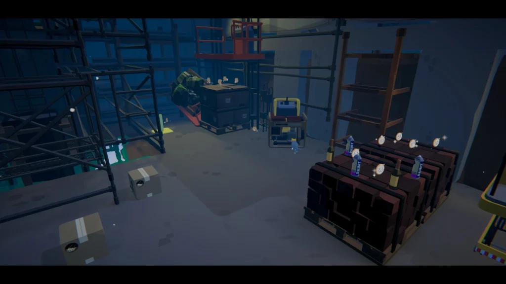 a level in Ghostly Whiskers where you have to climb and move things in a building site